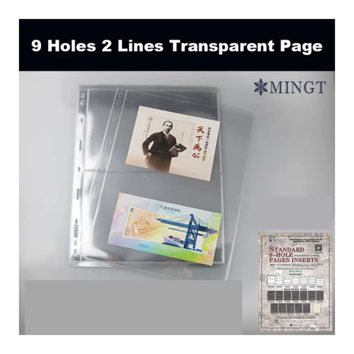 Bild von Taschen eine Seite transparent in Album Seite Sammlung Buchsammlung AB-0018