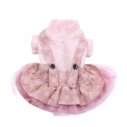 Bild von Kleine Hund Katze Kleid im Sterne Design – Stilvolle Kleidung für Ihre Haustiere