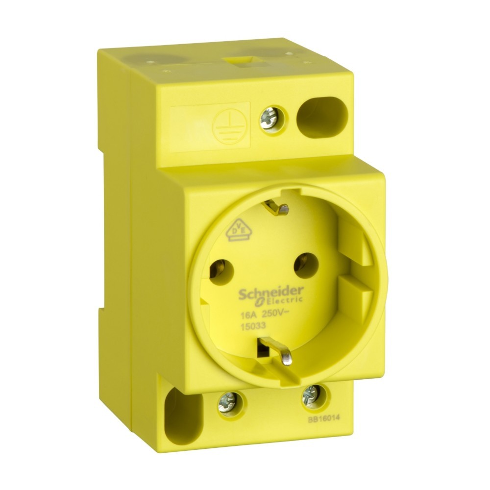 Bild von Schneider Electric, Steckdose, Gelbe Steckdose iPC, DIN-Schienen 15033