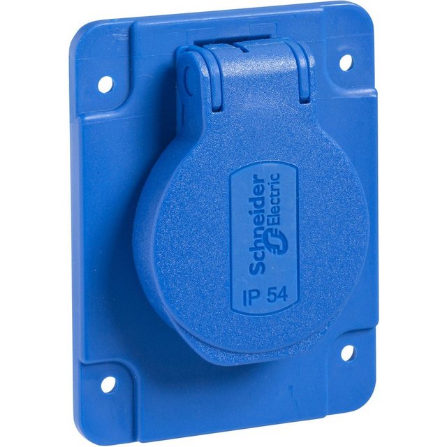 Bild von Schneider Electric Steckdose PKS62B Werkstoff Kunststoff, Werkstoffgüte Thermoplast, Halogenfrei, Flanschmaß sonstige, Schutzart (IP) IP54, Steckrichtung gerade, Anschlusstechnik Schraubklemme, Farbe blau, Steckdose PKS62B Werkstoff Kunststoff, Flanschma (PKS62B)