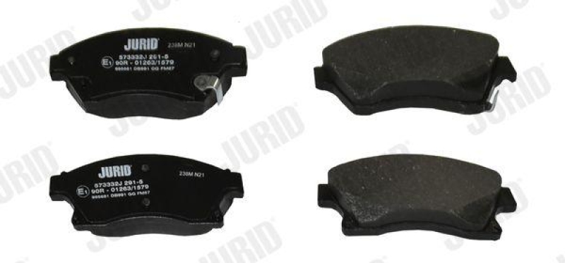 Bild von JURID 573332J Bremsbelagsatz Bremsbeläge, Bremsklötze, Bremssteine mit akustischer Verschleißwarnung ohne Zubehör OPEL: Astra J GTC