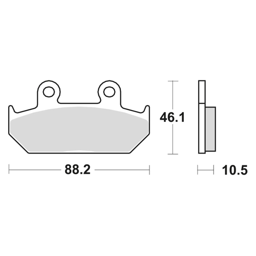 Bild von TRW Lucas Bremsbeläge organisch MCB624  88,2x46,1x10,5mm