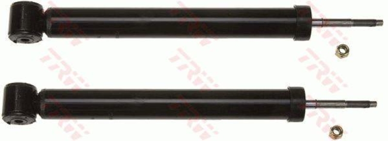 Bild von TRW TWIN JHT222T Stoßdämpfer Federbein, Stossdämpfer Hinterachse Öldruck 39 Zweirohr Teleskop-Stoßdämpfer oben Stift, unten Auge M10x1,0