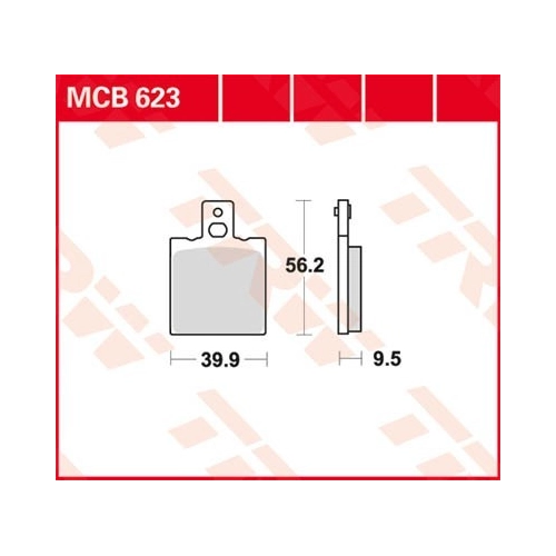 Bild von TRW Lucas Bremsbeläge organisch MCB623  39,9x56,2x9,5mm