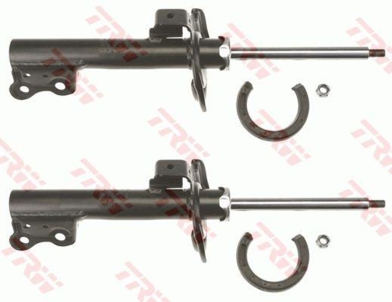 Bild von TRW TWIN JGM1072T Stoßdämpfer Federbein, Stossdämpfer Vorderachse Gasdruck 45 22 Zweirohr Federbein oben Stift, unten Brücke MERCEDES-BENZ: B-Class