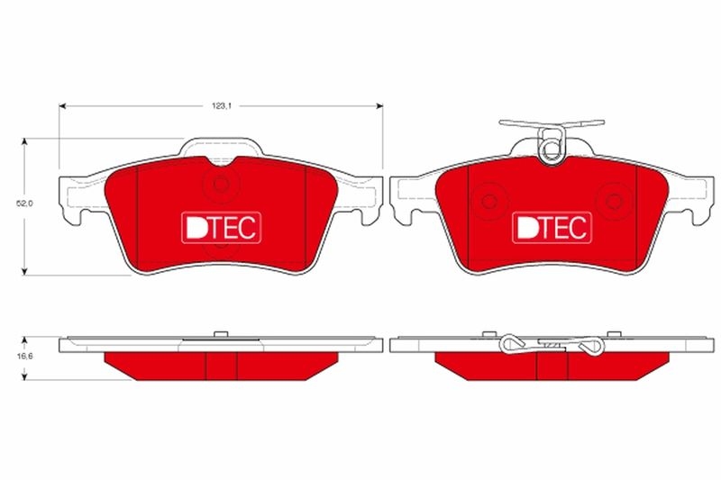 Bild von TRW Bremsbelagsatz, Scheibenbremse hinten rechts links  für PEUGEOT SAAB VOLVO OPEL NISSAN CADILLAC RENAULT HOLDEN (DF-PSA) MAZDA (CHANGAN) PONTIAC CI