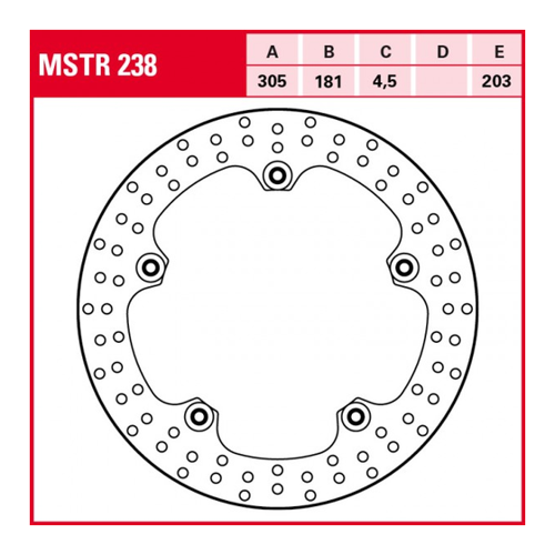Bild von Hochwertige TRW MSTR238 Bremsscheibe für Motorräder