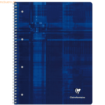 Bild von 5 x Clairefontaine Collegeblock A4 90g/qm kariert Einband blau