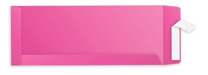 Bild von CLAIREFONTAINE Briefumschlag Briefumschlag Pollen 125x324mm 120g VE=200 Stück Haftklebung fuchsia