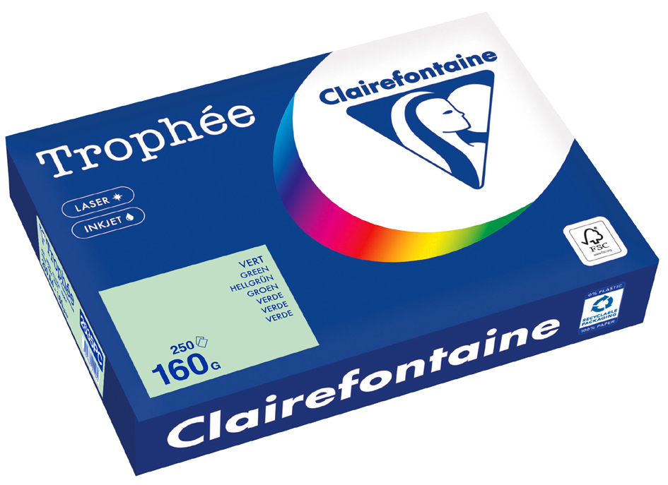 Bild von 4 x Clairefontaine Kopierpapier Trophee A4 160g/qm VE=250 Blatt ziegel