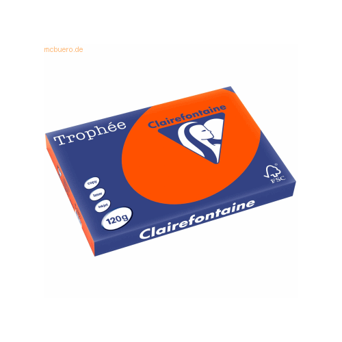 Bild von Clairefontaine Kopierpapier Trophee A3 120g/qm – Ziegelrot für höchste Ansprüche
