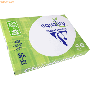 Bild von NoName, Kopierpapier, CLAIREFONTAINE Equality Universalpapier Recycling, weiss (80 g/m², 500 x, A3)