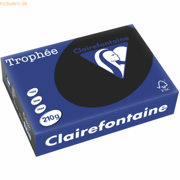 Bild von 4 x Clairefontaine Kopierpapier Trophee A4 210g/qm VE=250 Blatt schwar
