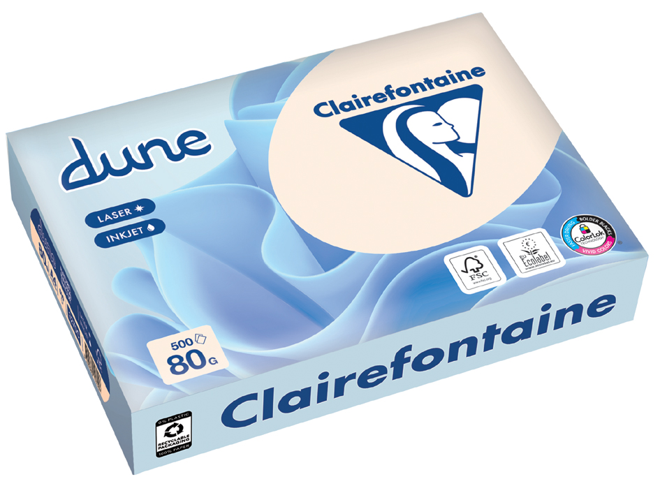 Bild von 4 x Clairefontaine Multifunktionspapier dune A4 210x297mm 160g/qm sand