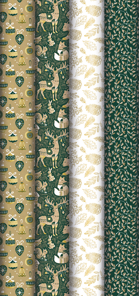 Bild von Clairefontaine Weihnachts-Geschenkpapier , Forest,
