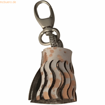 Bild von 2 x Clairefontaine Schlüsselanhänger Cosmicuir Leder 4x2,5cm copper
