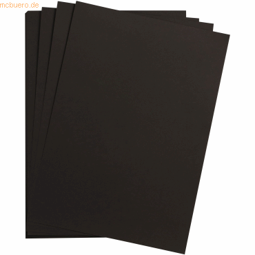 Bild von CLAIREFONTAINE Bastelkartonpapier Bastelkarton Maya 185g/qm A3 VE=25 Blatt schwarz