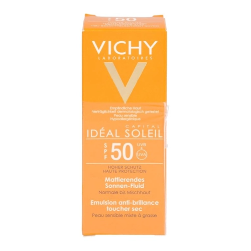Bild von Vichy Idéal Soleil Mattierendes Sonnen-Fluid LSF 50 – Der ideale Schutz für empfindliche Haut