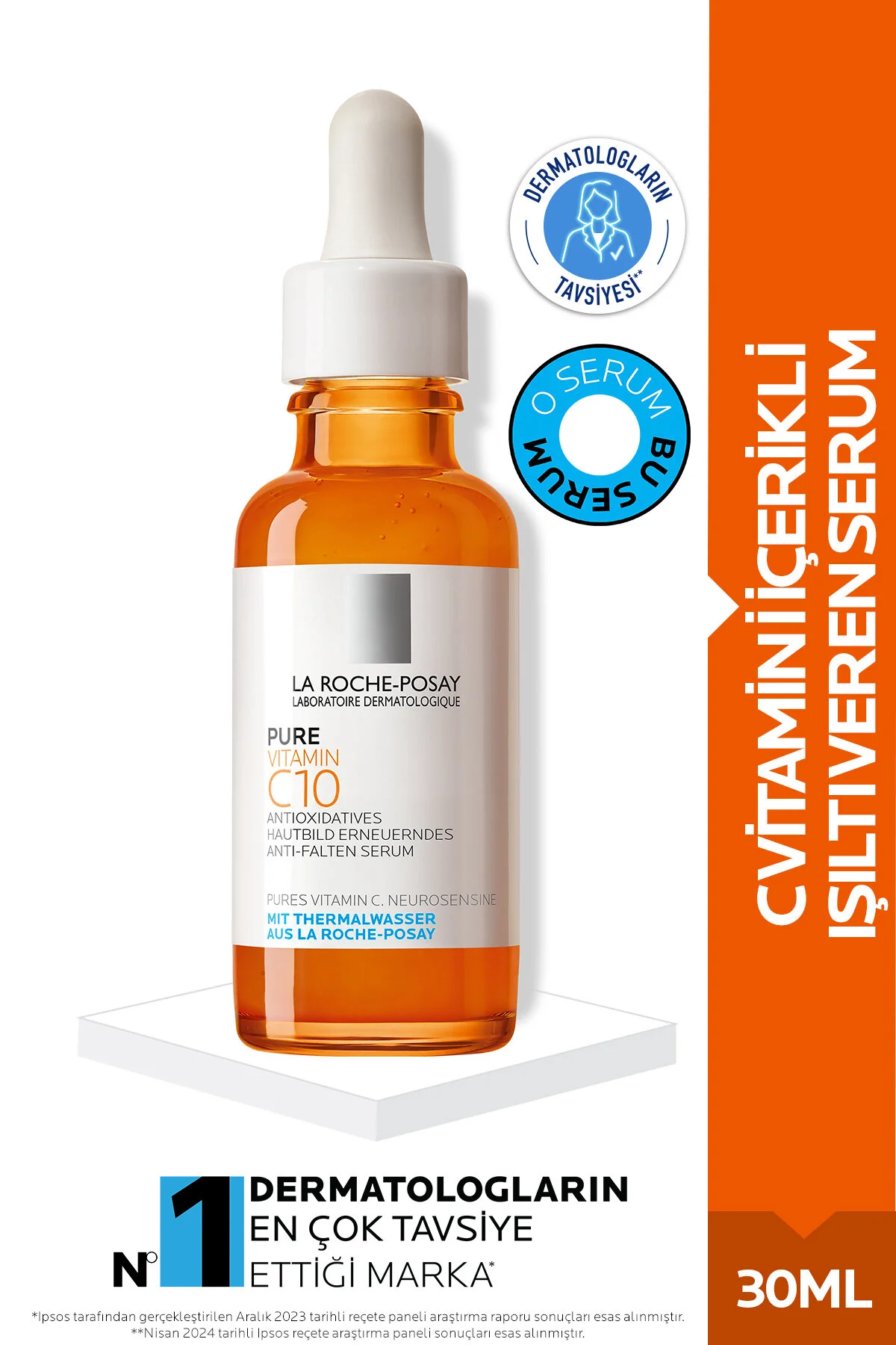 Bild von La Roche-Posay Gesichtsmaske LA ROCHE-POSAY Pure Vitamin C10 Hautbilderneuerndes Anti-Falten Serum