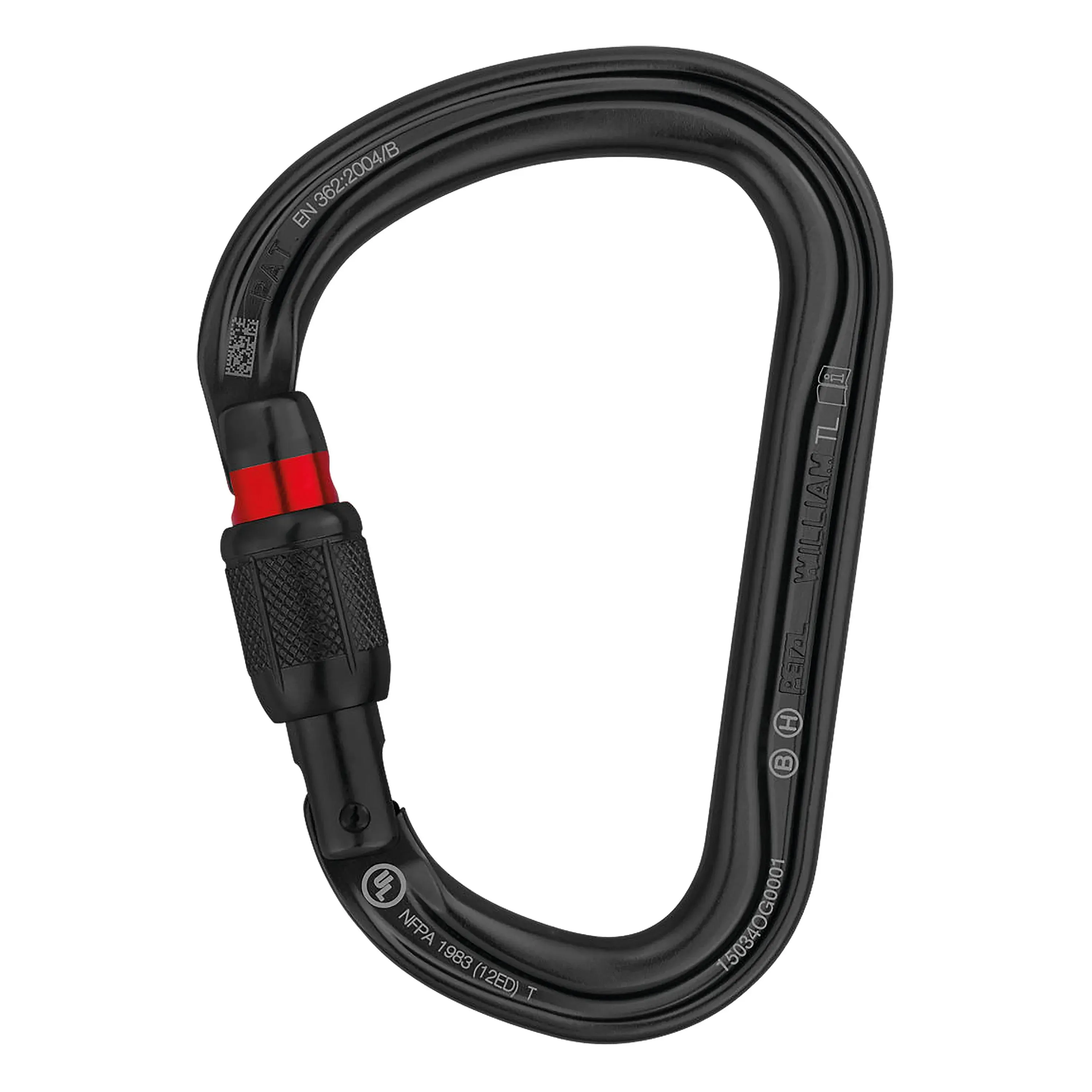 Bild von Petzl Karabiner William Screw Lock schwarz