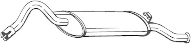 Bild von BOSAL 220-651 Endschalldämpfer Endtopf, Auspuff Endtopf, Nachschalldämpfer