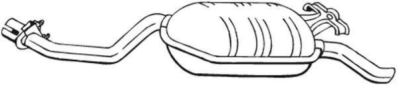 Bild von BOSAL 278-209 Endschalldämpfer Endtopf, Auspuff Endtopf, Nachschalldämpfer