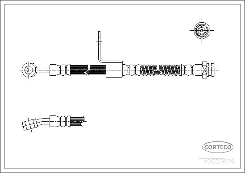 Bild von CORTECO 19032679 Bremsschläuche Bremsschlauch Vorderachse rechts 494