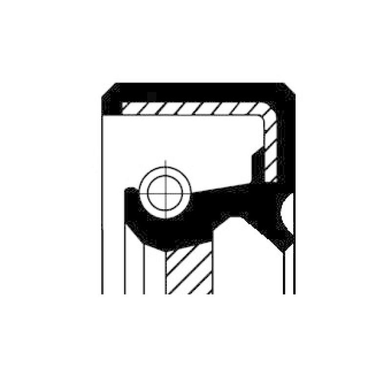 Bild von CORTECO 19016922B Kurbelwellendichtring Radialwellendichtring, Simmerring, Kurbelwellensimmering stirnseitig ACM (Polyacryl-Kautschuk)