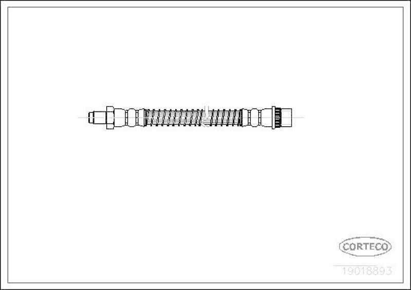 Bild von CORTECO 19018893 Bremsschläuche Bremsschlauch Vorderachse 330 CITROËN: Saxo Hatchback, AX Hatchback