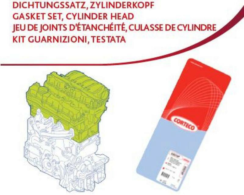 Bild von CORTECO 417858P Dichtungssatz, Zylinderkopf ohne Zylinderkopfdichtung, mit Wellendichtring-Nockenwelle, mit Ventilschaftabdichtung