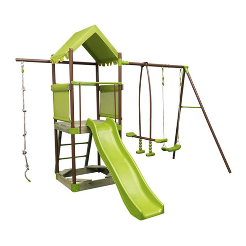 Bild von COSTWAY Spielturm mit Schaukel, Rutsche und mehr