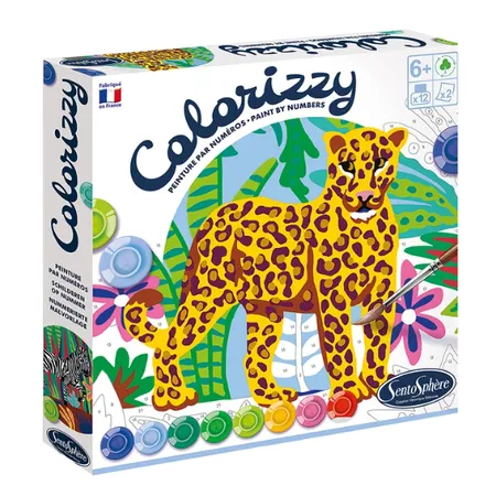 Bild von Sentosphère Colorizzy Malen nach Zahlen - Zebra und Leopard