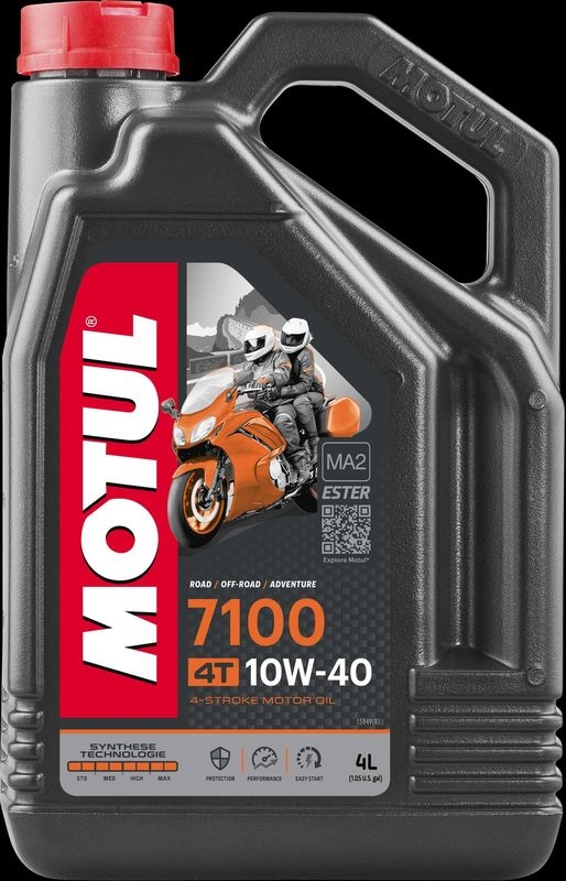 Bild von MOTUL Motoröl 10W-40 7100 Teilsynthetiköl Motor Öl API SP 4T 4L
