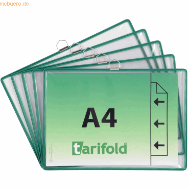 Bild von Tarifold, Informationsschild, Hängetafeln A4 quer grün 5 Stück