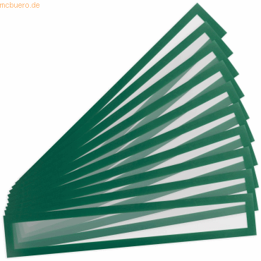 Bild von Tarifold Fächermappe Info-Rahmen Magneto Solo Pro Überschrift 75x440mm VE=10 Stück grün.