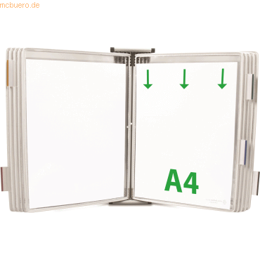 Bild von Tarifold, Informationsschild, Wand-Sichttafelsystem 414102 DIN A4 weiss mit 10 St. Sichttafeln