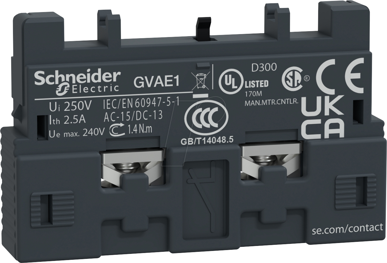 Bild von Schneider Electric Hilfskontakt  Modul, Taster + Schalter, Mehrfarbig