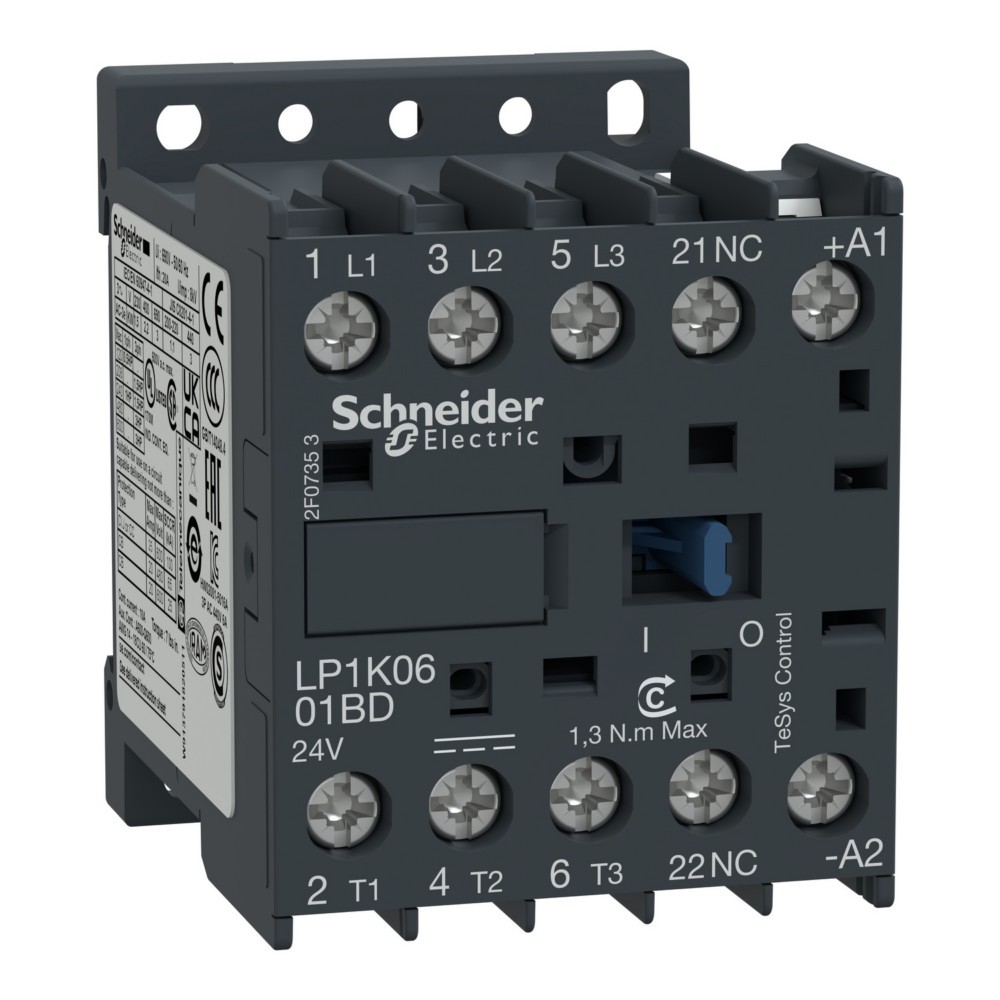 Bild von Schneider Electric Schütz,3P,Spule,6A,AC3, 2,2kW,110Vdc, Relais