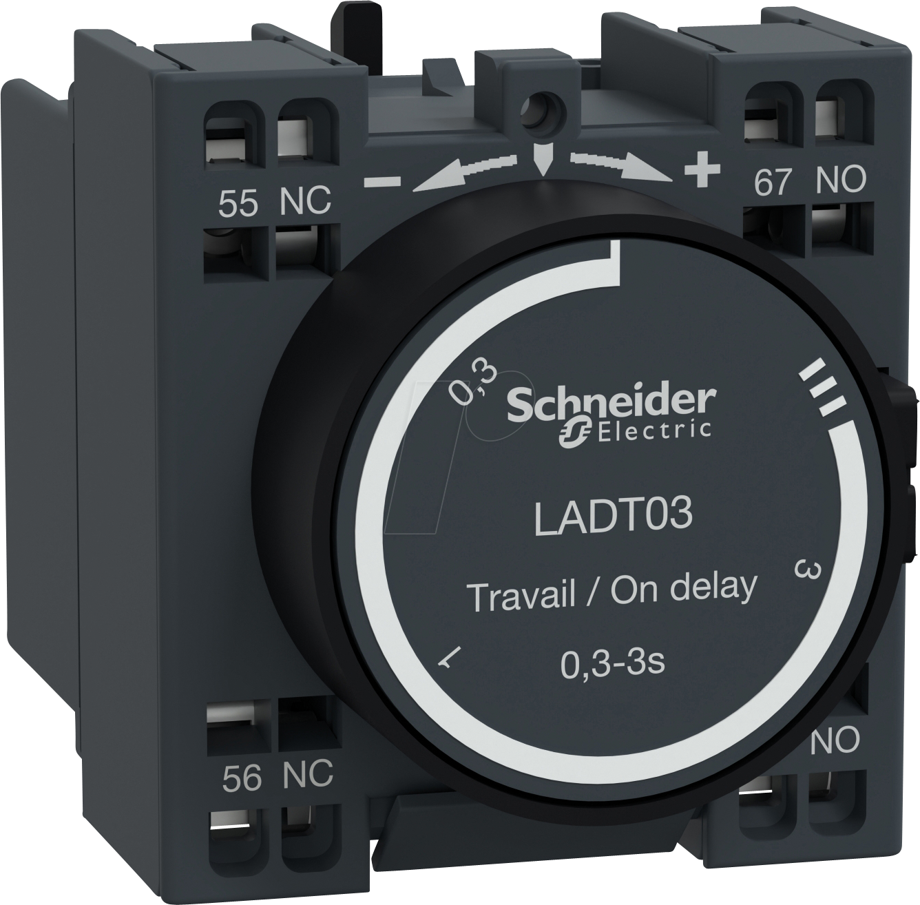 Bild von Schneider Electric Zeitblock, anzugsverzögert, 1S+1Ö, 0,10- LADT03, Relais