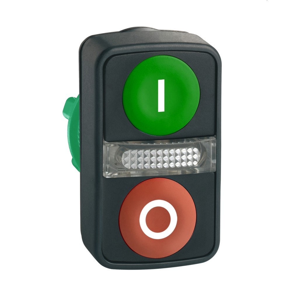 Bild von Schneider Electric - ZB5AW7A3741 Harmony ZB5AW7A3741 Doppeldrucktaster Betätiger flach 2 Tasten Grün,