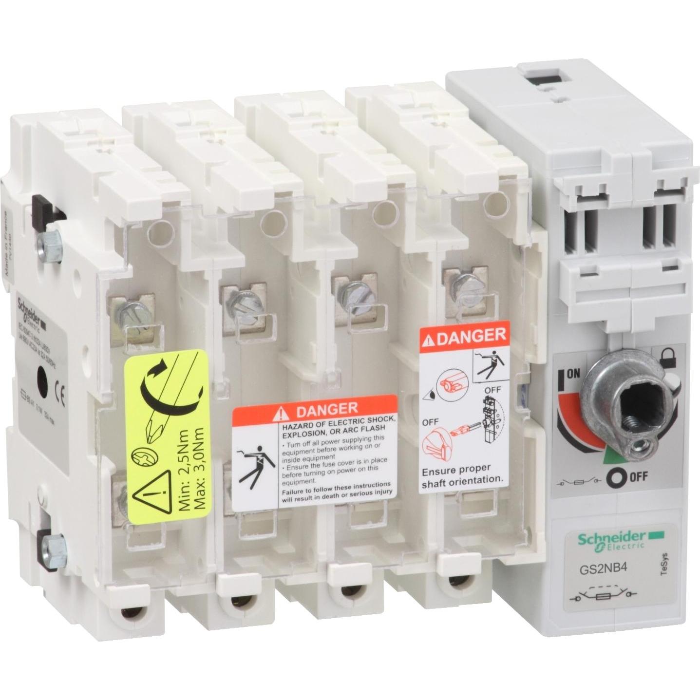 Bild von Schneider Electric, Systemstromversorgung, Lasttrennschalter m. Sicherungen TeSys GS2NB4