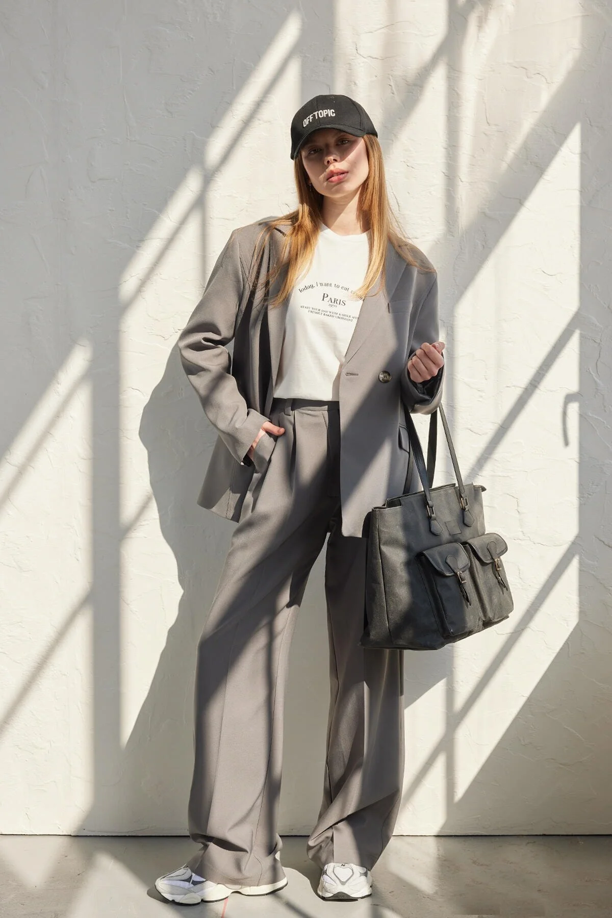 Bild von Manuka Einknopf-blazerjacke In Grau für Damen - S
