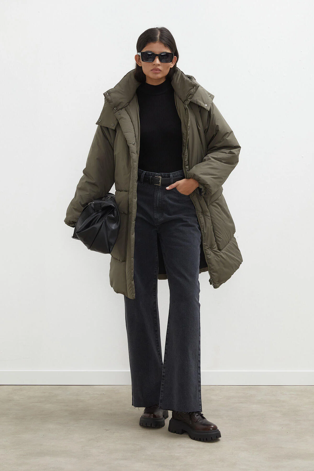 Bild von Manuka Anorakmantel Mit Kapuze In Khaki für Damen - S/M