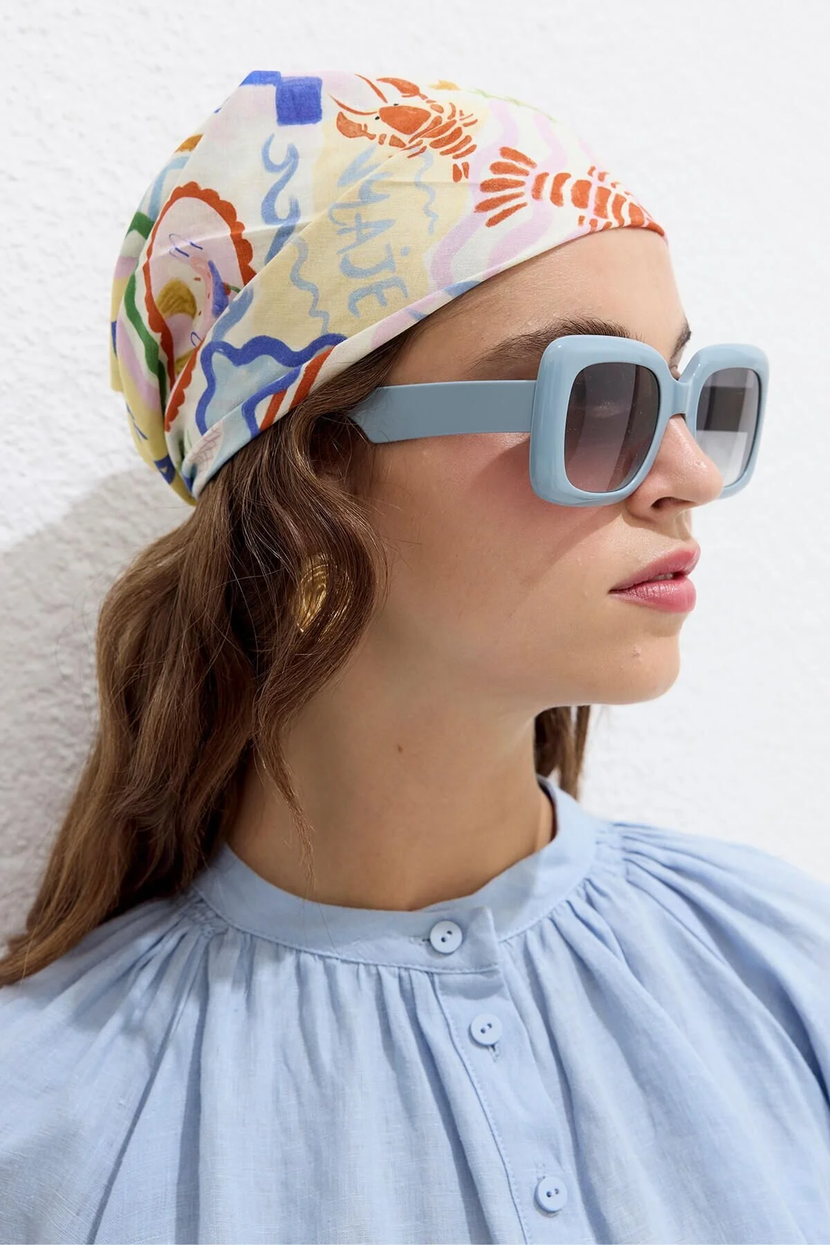 Bild von Manuka Gemusterter Baumwollschal Summer Dream für Damen - One Size