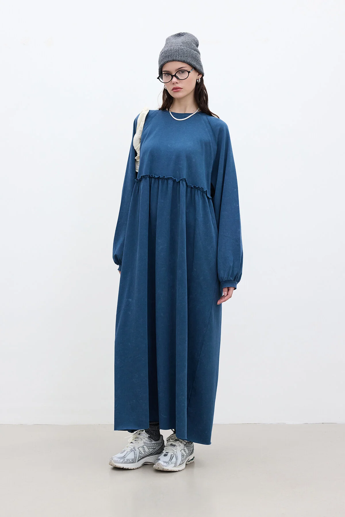 Bild von Manuka Kleid Dunkelblau Normale Länge für Damen - S/M