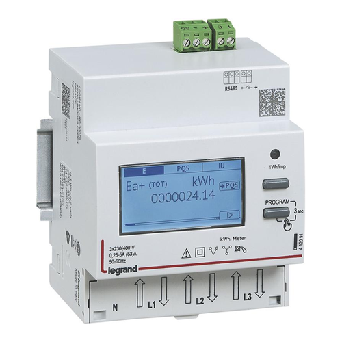 Bild von Legrand Emdx3 Stromzähler Tri 63A Mid 412093 – Präzise Energieüberwachung für Ihren Haushalt