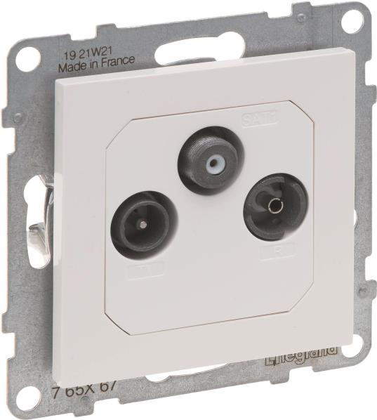 Bild von Legrand SEANO Einzeldose TV-R-SAT 765167 f.HD-TV in der Farbausführung Ultraweiß 5 (765167)