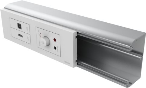 Bild von VISION TechConnect 3 BE frame - Kabelkanalabdeckung - Abdeckung mit zwei Aussparungen (TC3 SURRBE65)