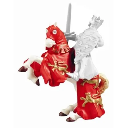 Bild von Papo 39340 König Medieval-Fantasy Tiere Figur, Pferd von Richard Löwenherz, Spielfigur, rot, Einheitsgröße