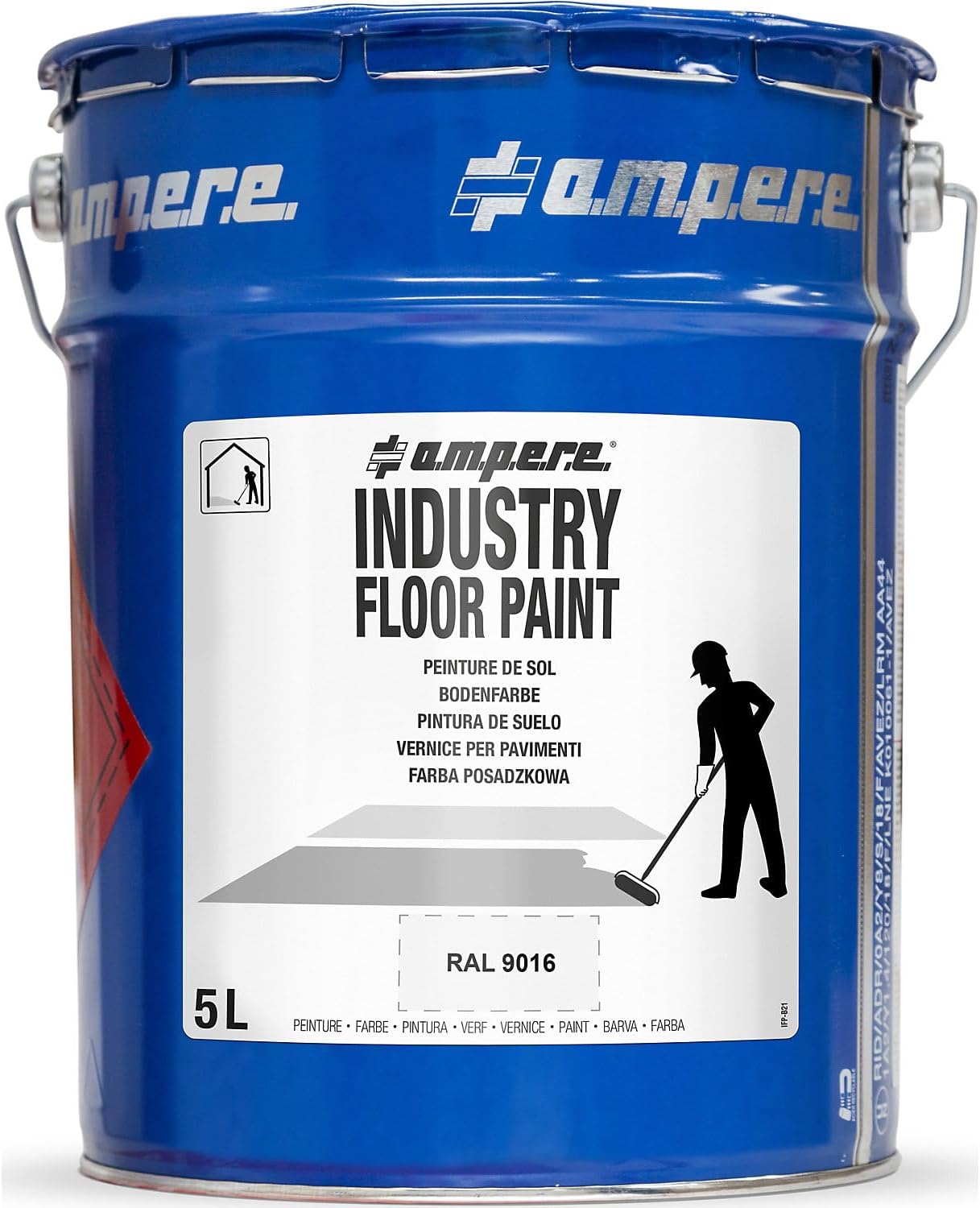 Bild von Ampere | Bodenmarkierungsfarbe Industry Floor Paint® | Inhalt 5 l | weiß